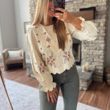 Ecru Blossom Lane Blouse