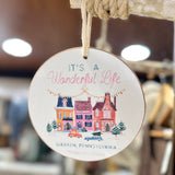 Warren, Pa Its's A Wonderful Life Ball Ornament IN STORE