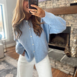 Spring Blue Button Cardigan