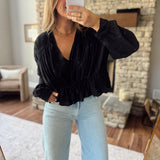 Black Bloomwell Blouse