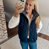 Navy Sadye Quilted Vest