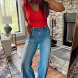 Flying Monkey Medium High Rise Baggy Wide Denim