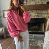 Pink Montauk Snap Button Pullover