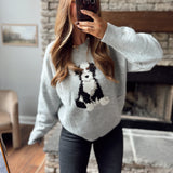 Gray Pawfect Day Graphic Sweater