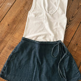 Indigo Blue Denim Skort