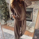 Risen Chocolate Wide Leg Sweatpants