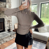 Ash Sutton Knit Mock Neck Long Sleeve