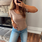 Mocha Comfee Short Sleeve