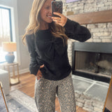 Black Bow Statement Sweater