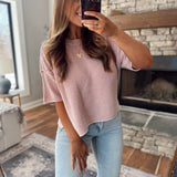 Dusty Pink Cedarvale Knit Top