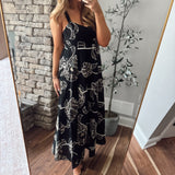 Black Genevieve Midi Dress