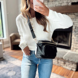 The Crosby Black Traveler Crossbody Purse