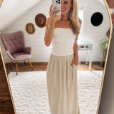 Oatmeal Combo Maxi Dress