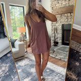 Washed Plum Tovie Sporty Romper Mini