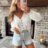 Kancan Light HR A-Line Trouser Denim Shorts