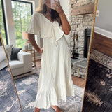 Buttercream Bust Knot Gauze Midi