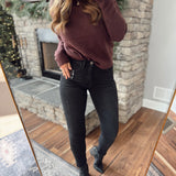 Risen Black HR Adjustable Crop Skinny Jeans