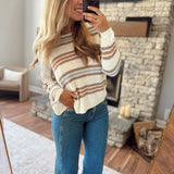 Mocha Tri-Striped Sweater
