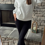 Stone Gray Elevated Drawstring Quarter Zip