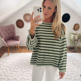 Aquamarine & Forest Cielle Sweater
