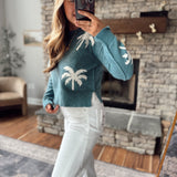 Teal Shoreline Chic Sweater