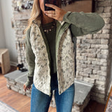 Morning Mist Floral Quilted Vest