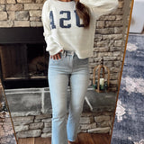 Lightest Blue HR Cropped Straight Denim