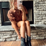 Black Tara Two Paneled Cowgirl Boot