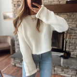 Cream Relaxed Rhythm Sweater