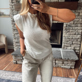 Amanda Cream Baby Florals Ruffled Sleeve Top