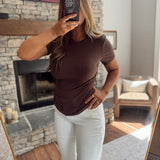 Brown Racin' Ribbed Tee