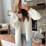 Cream Syerra Cardigan Set