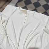 Ivory Basic Henley Long Sleeve IN STORE