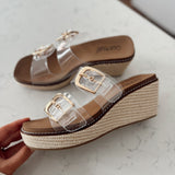 Clear Manifest Wedge Sandals