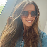 Natalie Sunset Tortoise/Brown Oversized Aviator