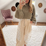 Tan Stripe Soli Jogger Pants