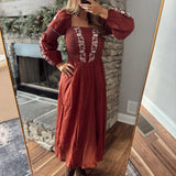 Brick Fairytale Bloom Maxi Dress