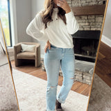 Mica Clean Blue MR Straight Denim