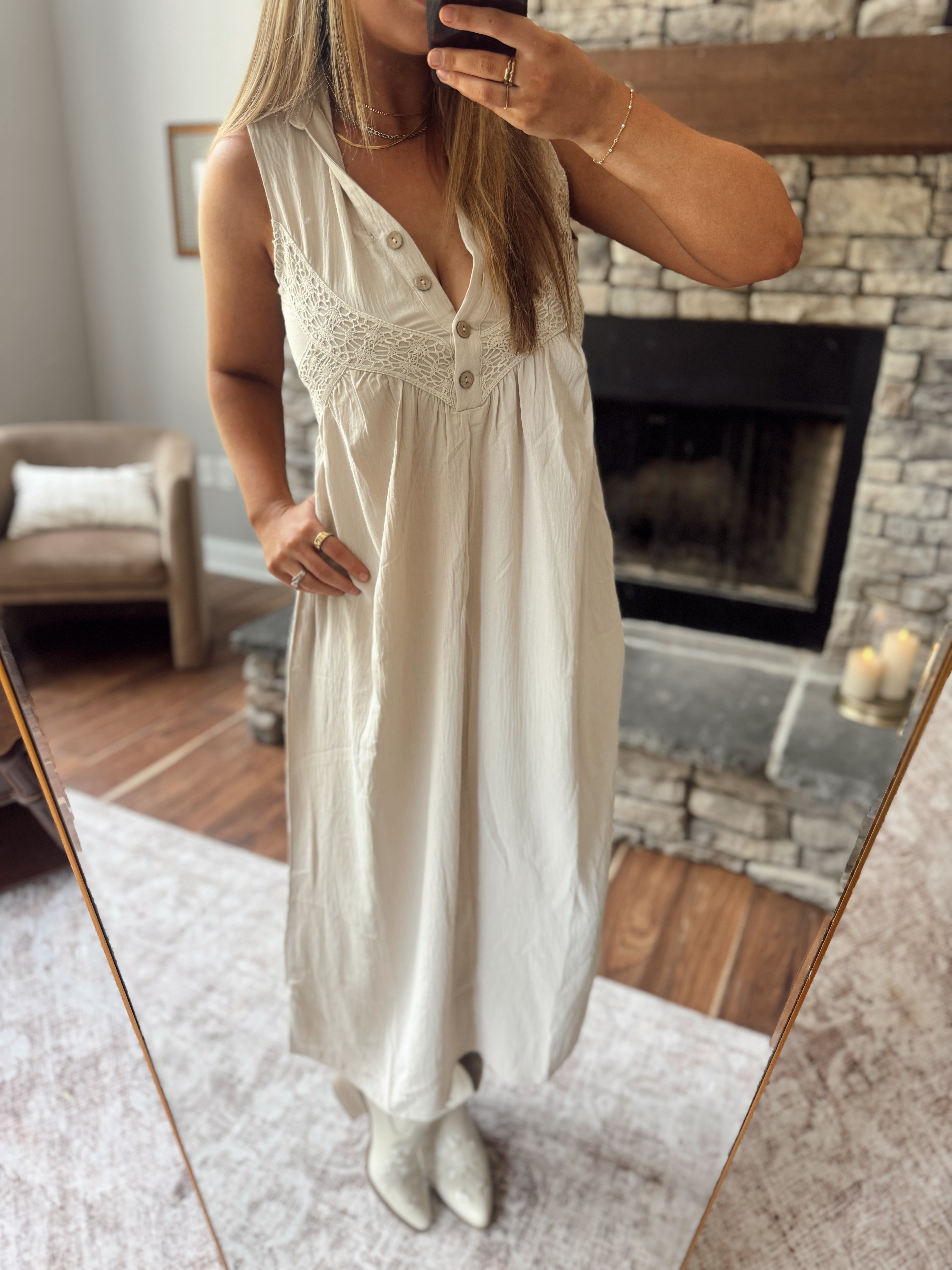 natura v neck lace midi dress Zimmermann Natura V-Neck Lace Mini Dress in White