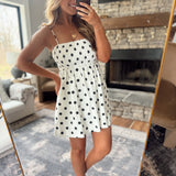 White Dot Your Day Mini Dress