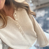 Light Taupe Napa Lightweight Cardigan