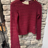 Burgundy Lace in Bloom Top
