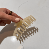 Cream Everyday Claw Clip