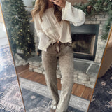 Risen Mocha TC MR Straight Leg Corduroy Pants