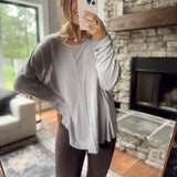 Maisy Blue Grey Reverse Seam Longsleeve