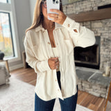 Ivory Brindy Shacket