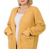 PLUS Waffle Cardi W/ Pockets