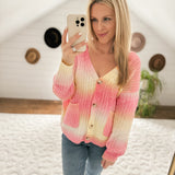 The Reason Pink Gradient Cardi