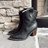 Black Tara Two Paneled Cowgirl Boot