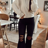 Vervet Black 90s Vintage Crop Flares